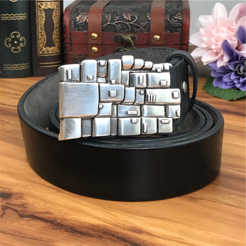 Cowboy Metal Belt Buckles For Men Belt Luxury Ceinture Buckle Belt Man Belt Clip DIY Waistband Leather Craft Accessories AK0035B
