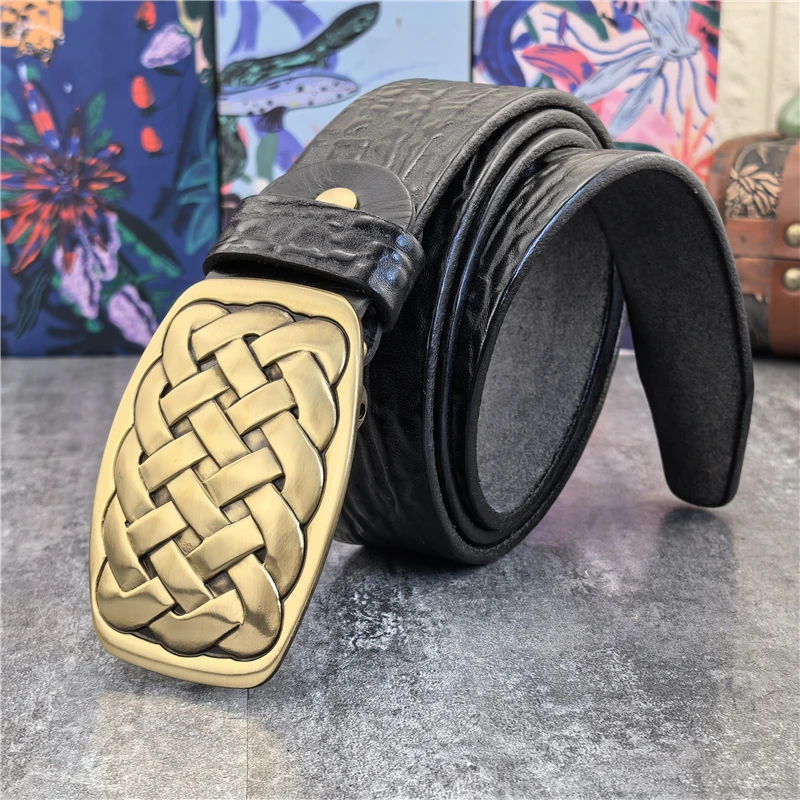 Cowboy Metal Belt Buckles For Men Belt Luxury Ceinture Buckle Belt Man Belt Clip DIY Waistband Leather Craft Accessories AK0035B
