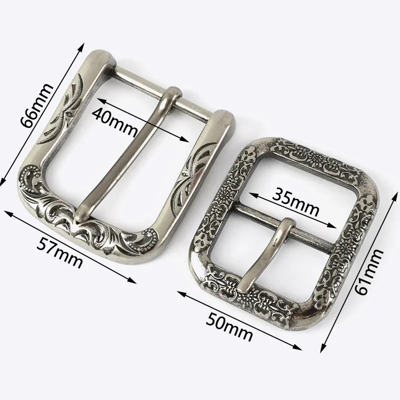 1/2Pcs Deepeel 35/40mm Vintage Metal Bag Belt Buckle Antique Brass Silver Leather Adjust Pin Clasp DIY Webbing Strap Decor Hook