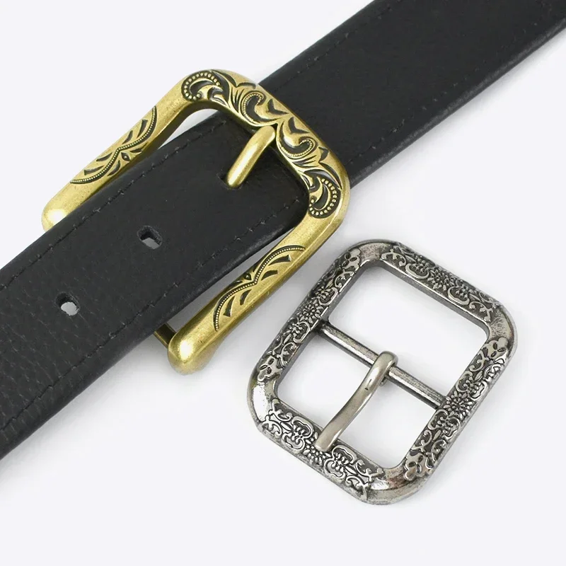 1/2Pcs Deepeel 35/40mm Vintage Metal Bag Belt Buckle Antique Brass Silver Leather Adjust Pin Clasp DIY Webbing Strap Decor Hook