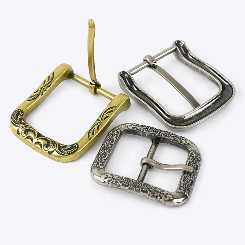1/2Pcs Deepeel 35/40mm Vintage Metal Bag Belt Buckle Antique Brass Silver Leather Adjust Pin Clasp DIY Webbing Strap Decor Hook