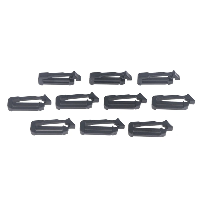 〔Funny〕10 Pcs Plastic Clip Belt Clip Carabiner Belt Clip Black Quick Slip Keeper Buckle End Clip Slider 20-50mm For Backpack