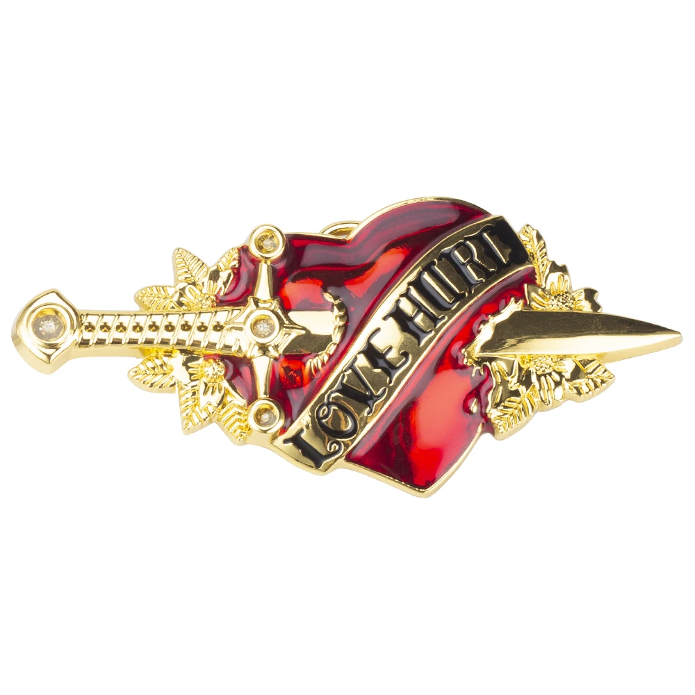 Love Hurts Red Heart Alloy Belt Buckle for Women Fashion Luxury
