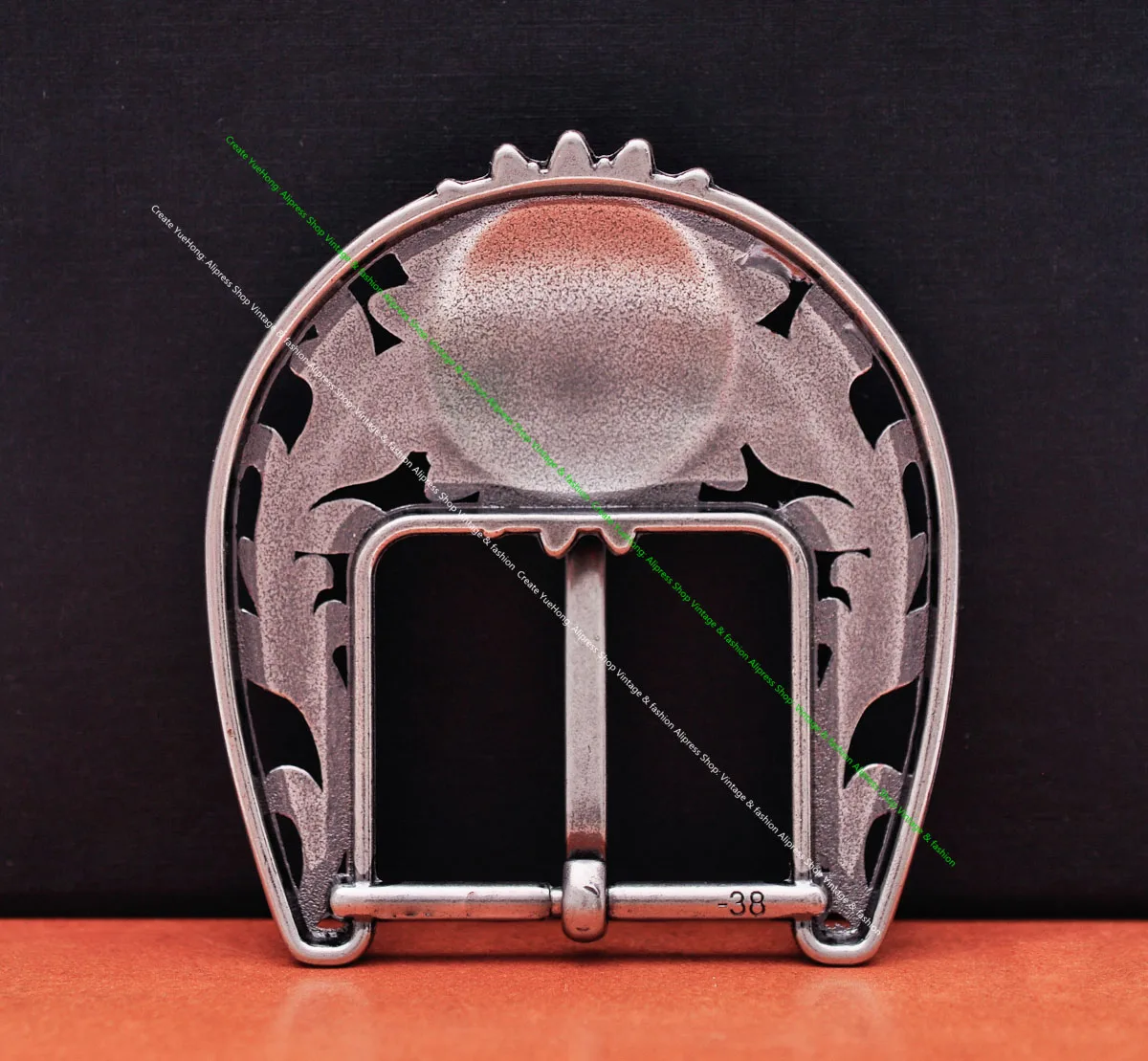 Antique Silver Sturdy Quality Western Cowboy Beauty Sun Flower Leather Belt Buckle Replacement Fit 38mm