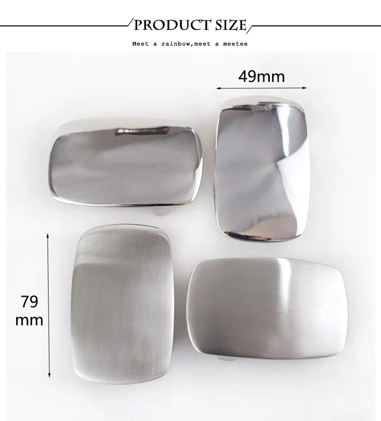 1Pc Deepeel 39mm Stainless Steel Belt Buckle Metal Brushed Smooth for Men's Waistband Head DIY Jeans Accessories Leather Craft