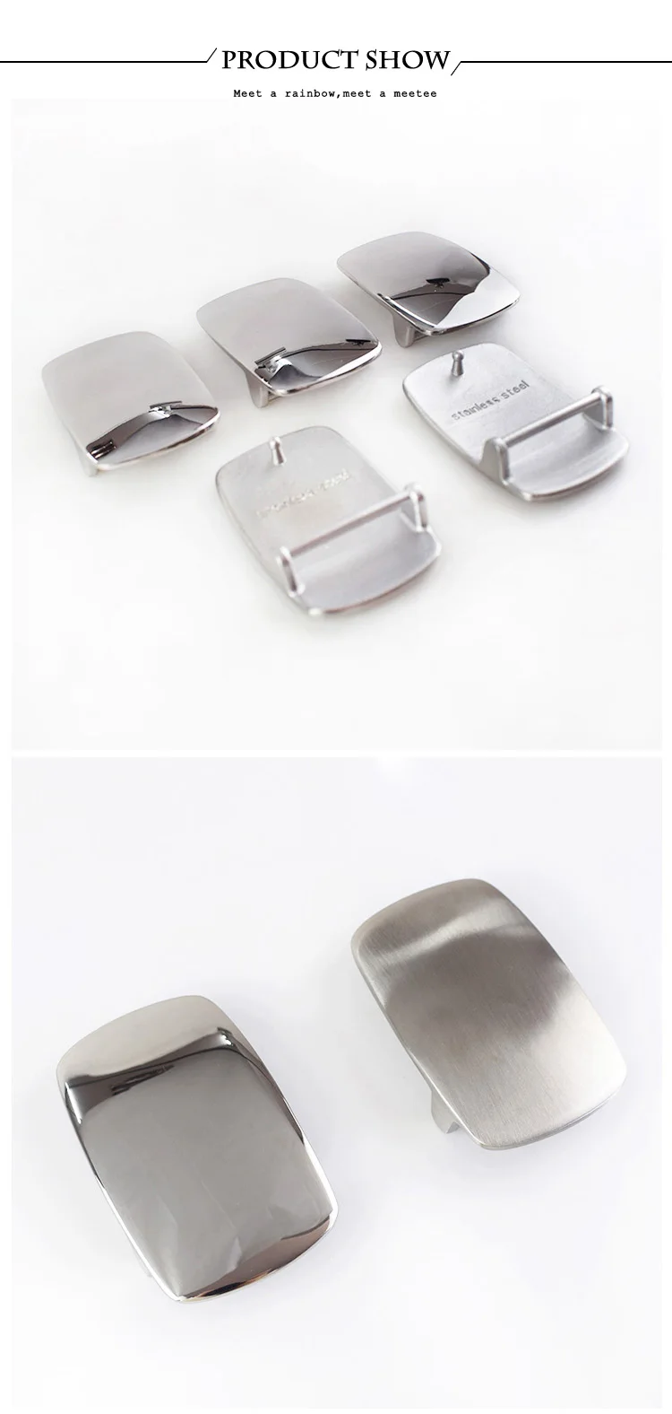 1Pc Deepeel 39mm Stainless Steel Belt Buckle Metal Brushed Smooth for Men's Waistband Head DIY Jeans Accessories Leather Craft