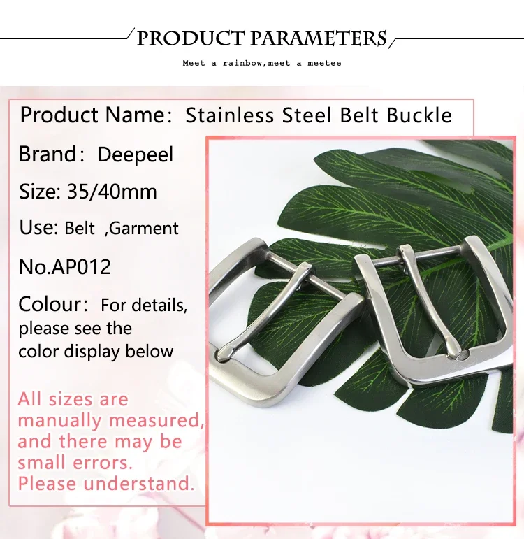 Deepeel 35/40mm Stainless Steel Belt Buckle Jeans Waistband Head Clothes Adjust Clasp Pin Buckles DIY Leather Craft Accessories