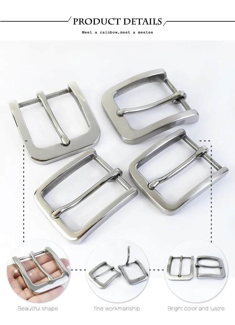 Deepeel 35/40mm Stainless Steel Belt Buckle Jeans Waistband Head Clothes Adjust Clasp Pin Buckles DIY Leather Craft Accessories