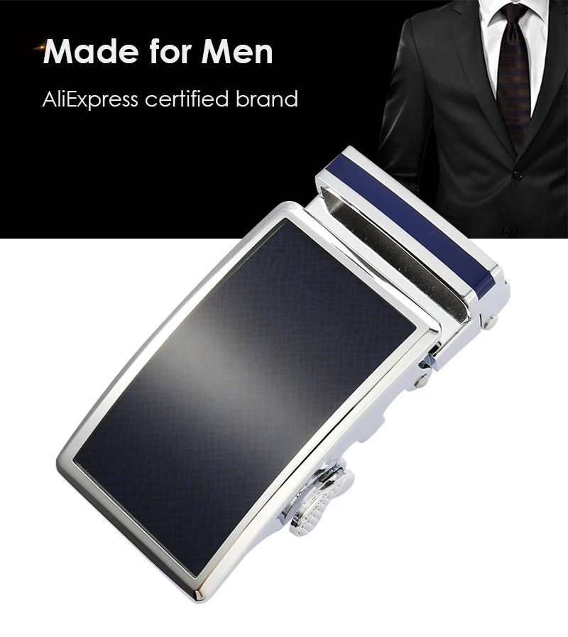 VATLTY Luxury Belt Buckle for Men Premium Metal 36mm Automatic Buckle Stylish Silver Belt Buckle for Non-perforated Belts Male