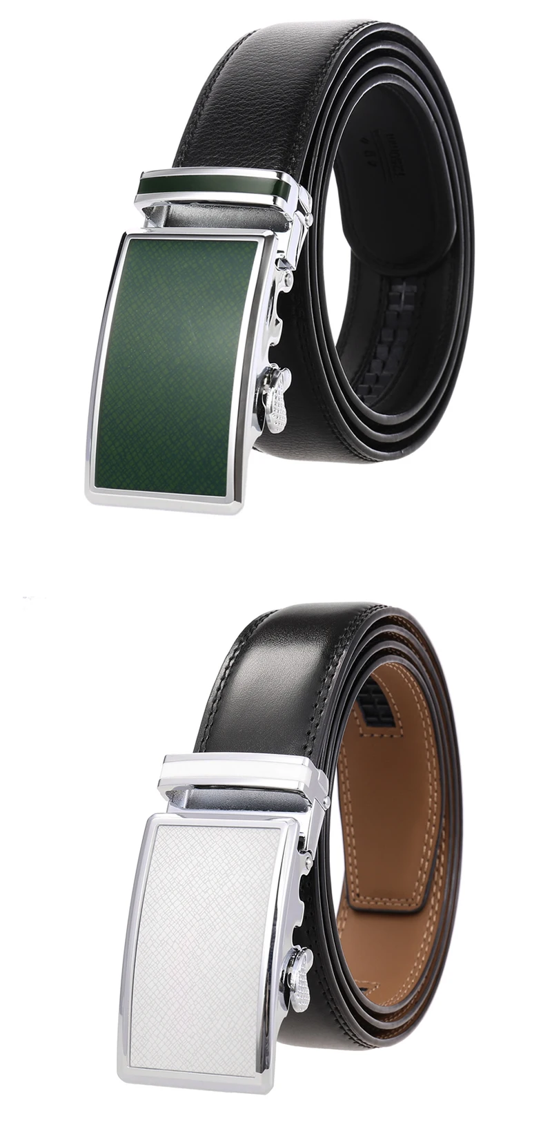 VATLTY Luxury Belt Buckle for Men Premium Metal 36mm Automatic Buckle Stylish Silver Belt Buckle for Non-perforated Belts Male