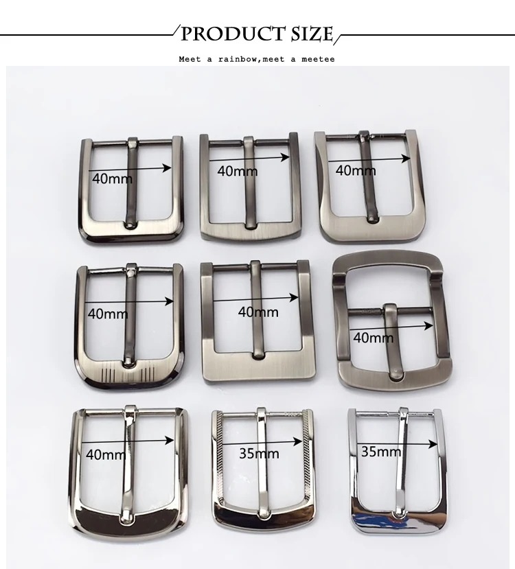 1pcs 35/40mm Zinc Alloy Metal Pin Belt Buckles for Mens Waistband Adjust Head DIY Belts Buckle Leather Crafts Sewing Accessories