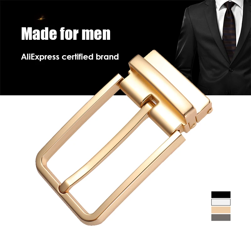 VATLTY New 35mm Belt Buckle for Men Hard Zinc Alloy Silver Buckle Stylish Business Belt Pin Buckle Male Gift
