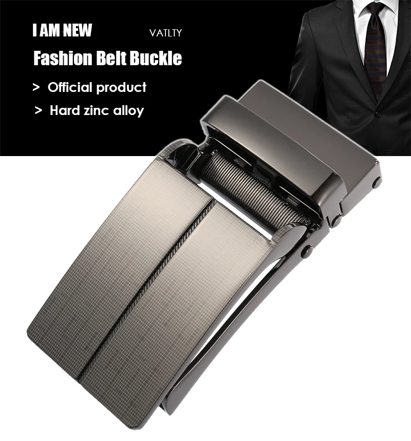 VATLTY Official Genuine Belt Buckle Men for 3.0cm to 3.2cm Non-porous Trousers Belt Hard Zinc Alloy Automatic Buckle Male K1765