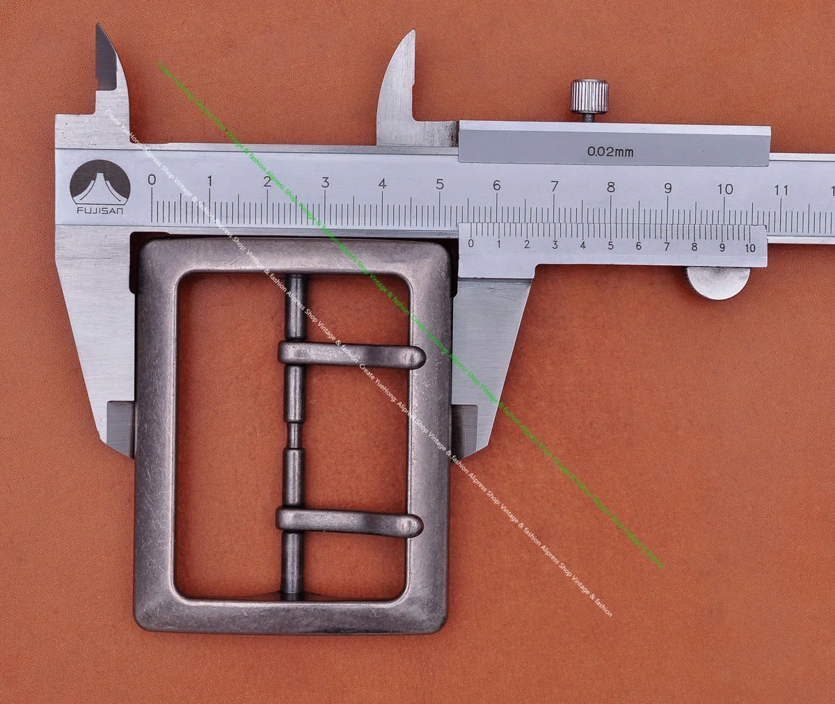 Men Western Vintage Gold Wide Double Pin Center Bar Leathercraft Leather Belt Buckle Replacement Fit 55mm