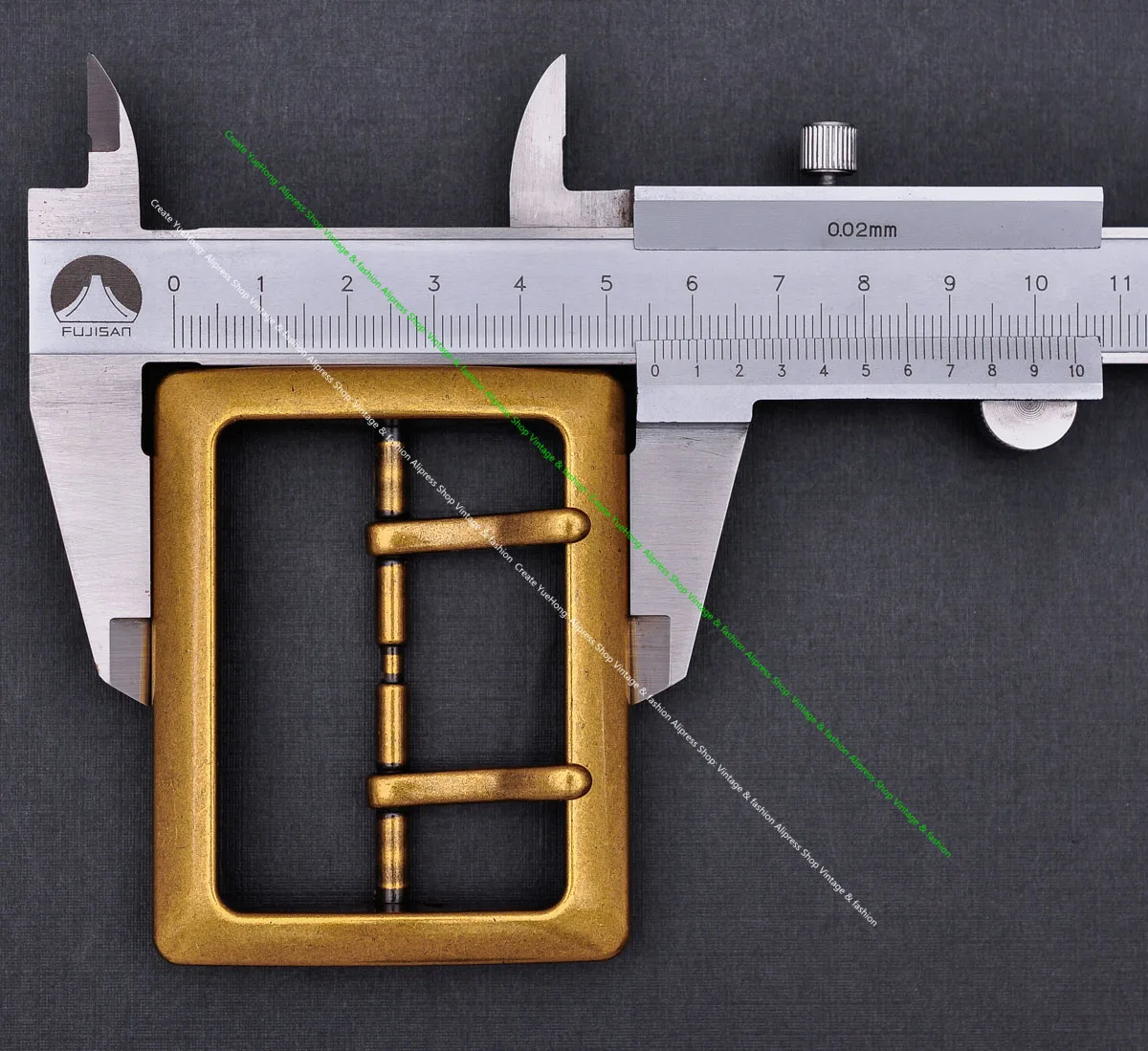 Men Western Vintage Gold Wide Double Pin Center Bar Leathercraft Leather Belt Buckle Replacement Fit 55mm