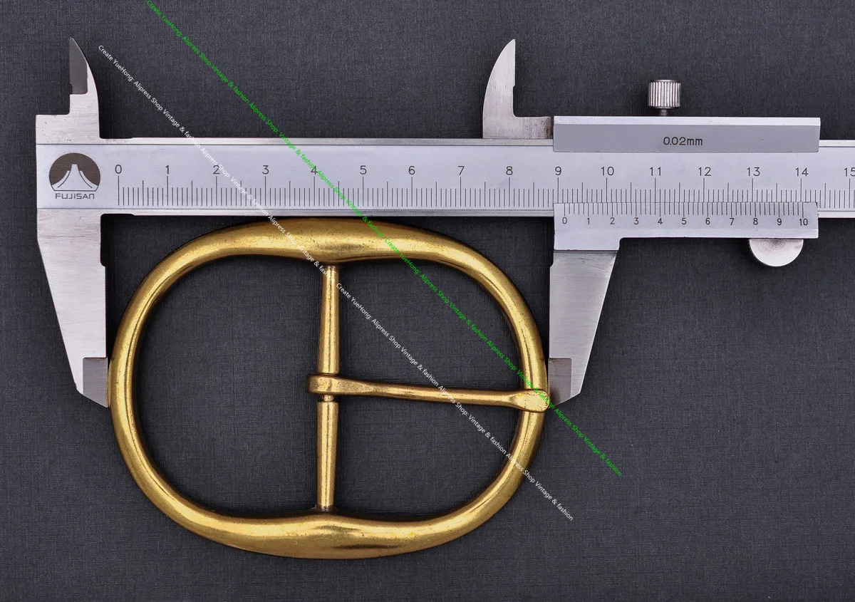 STURDY ANTIQUE BRASS PLATED METAL OVAL LONG HUGE RODEO BIG COWBOY WESTERN LEATHER BELT BUCKLE REPLACEMENT FIT 50MM