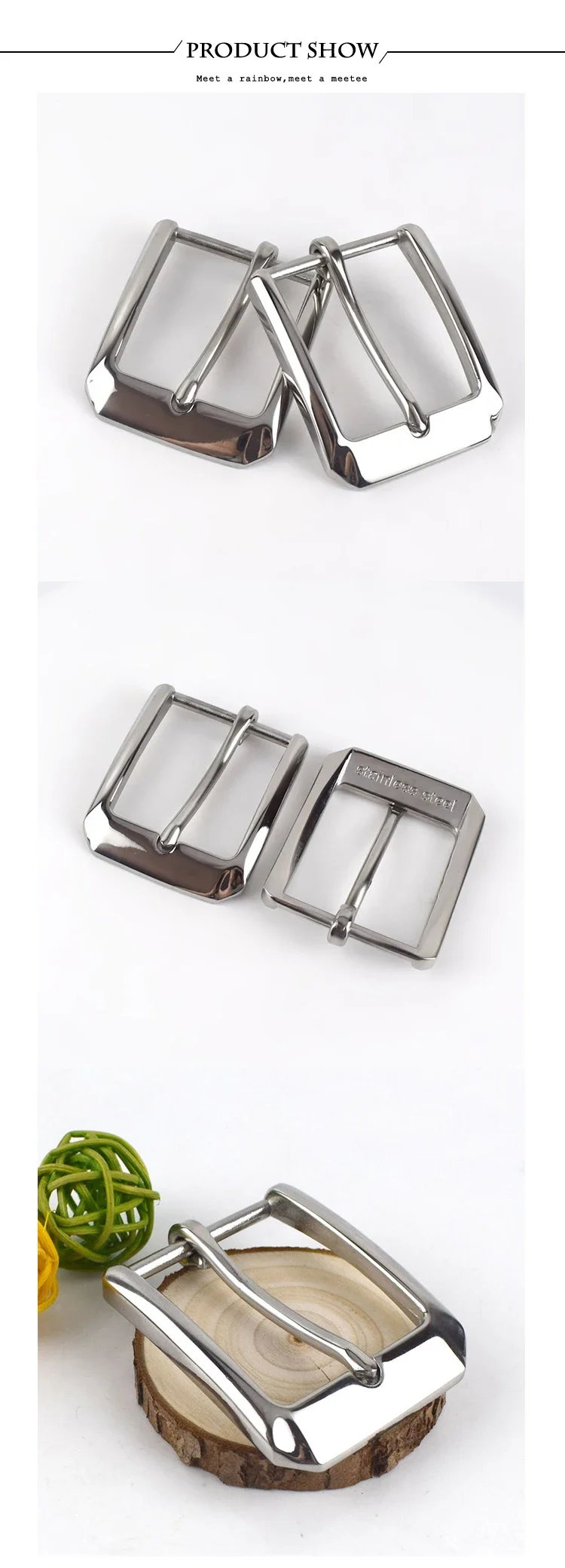 1Pc Deepeel 40mm Stainless Steel Men Belt Buckle Pin Buckles High Quality Leather Craft Leisure Waistband Head Decor Accessories