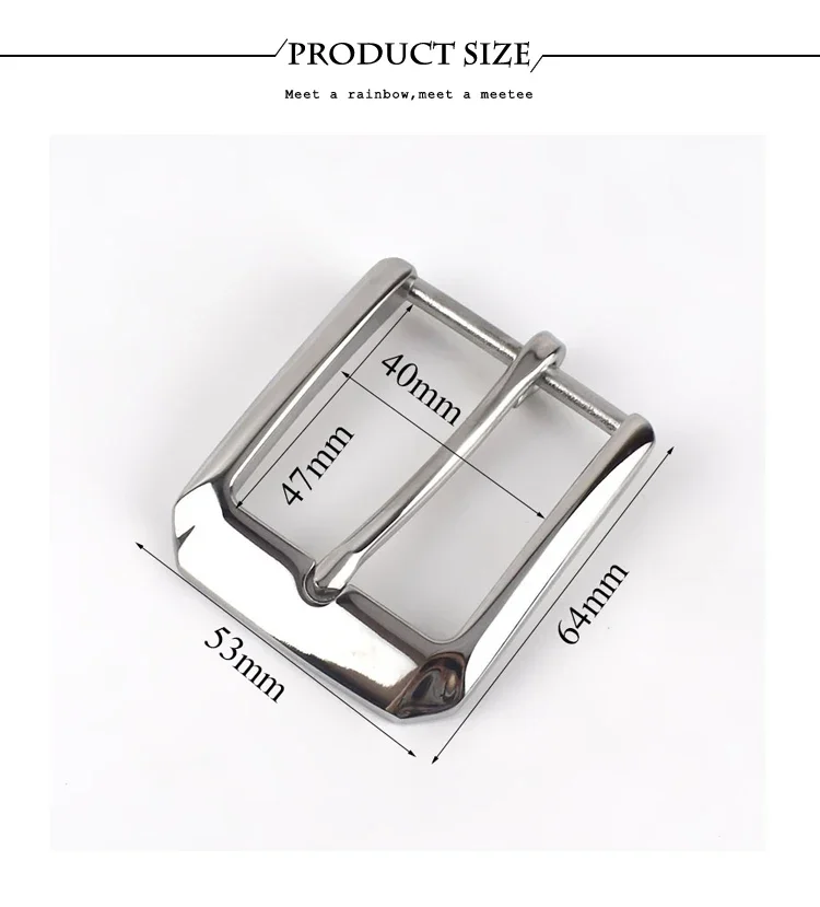 1Pc Deepeel 40mm Stainless Steel Men Belt Buckle Pin Buckles High Quality Leather Craft Leisure Waistband Head Decor Accessories