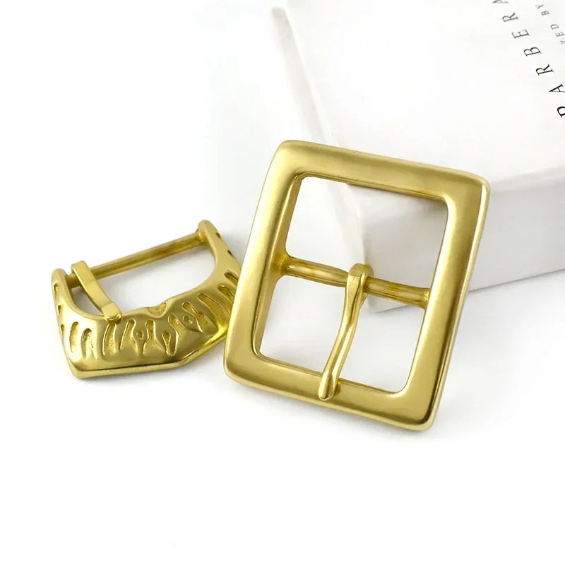 Deepeel 45mm Men's Pure Copper Belt Buckle Solid Brass Waistband Head Webbing Strap Pin Clasp Adjust Hook DIY Sewing Accessories