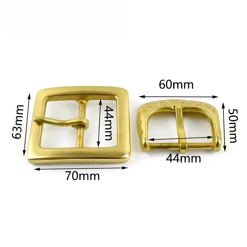 Deepeel 45mm Men's Pure Copper Belt Buckle Solid Brass Waistband Head Webbing Strap Pin Clasp Adjust Hook DIY Sewing Accessories