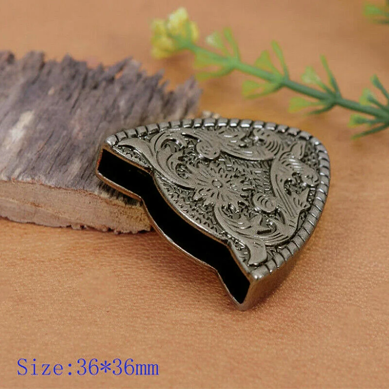 Western Retro Floral Engraved Antique Belt Buckle Set 3pcs Fits 38mm Belt Decor Metal Belt Head Belt Loop Belt Tail Accessories