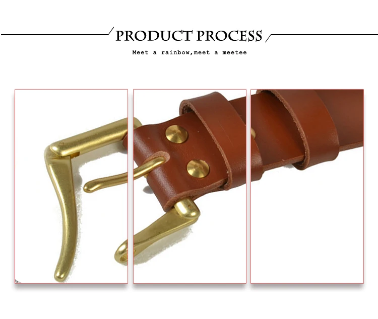 Deepeel 3.9cm Men's Pure Brass Pin Buckle Head Quick Open Buckles Heads Fit 3.6-3.8cm Belt DIY LeatherCraft Hardware Accessories