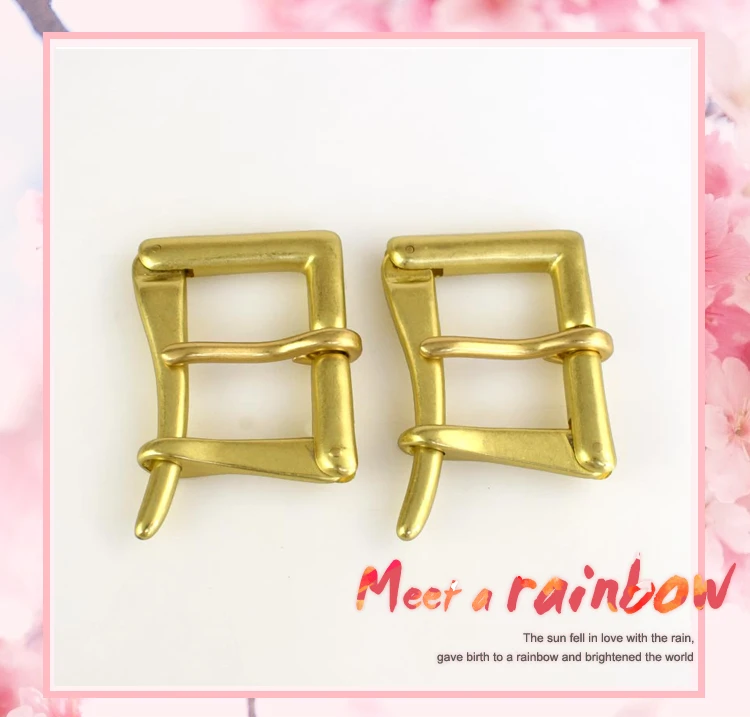 Deepeel 3.9cm Men's Pure Brass Pin Buckle Head Quick Open Buckles Heads Fit 3.6-3.8cm Belt DIY LeatherCraft Hardware Accessories
