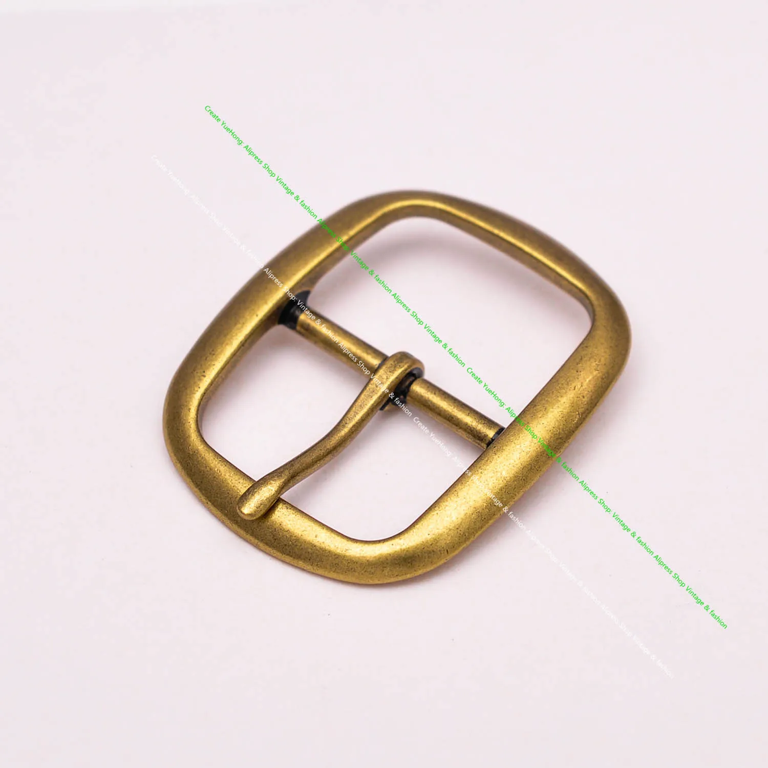 Quality Heavy Duty Retro Brass Plated DIY Leahtercraft Handmade Oval Center Bar Pin Belt Buckle Replacement Fit 35 MM