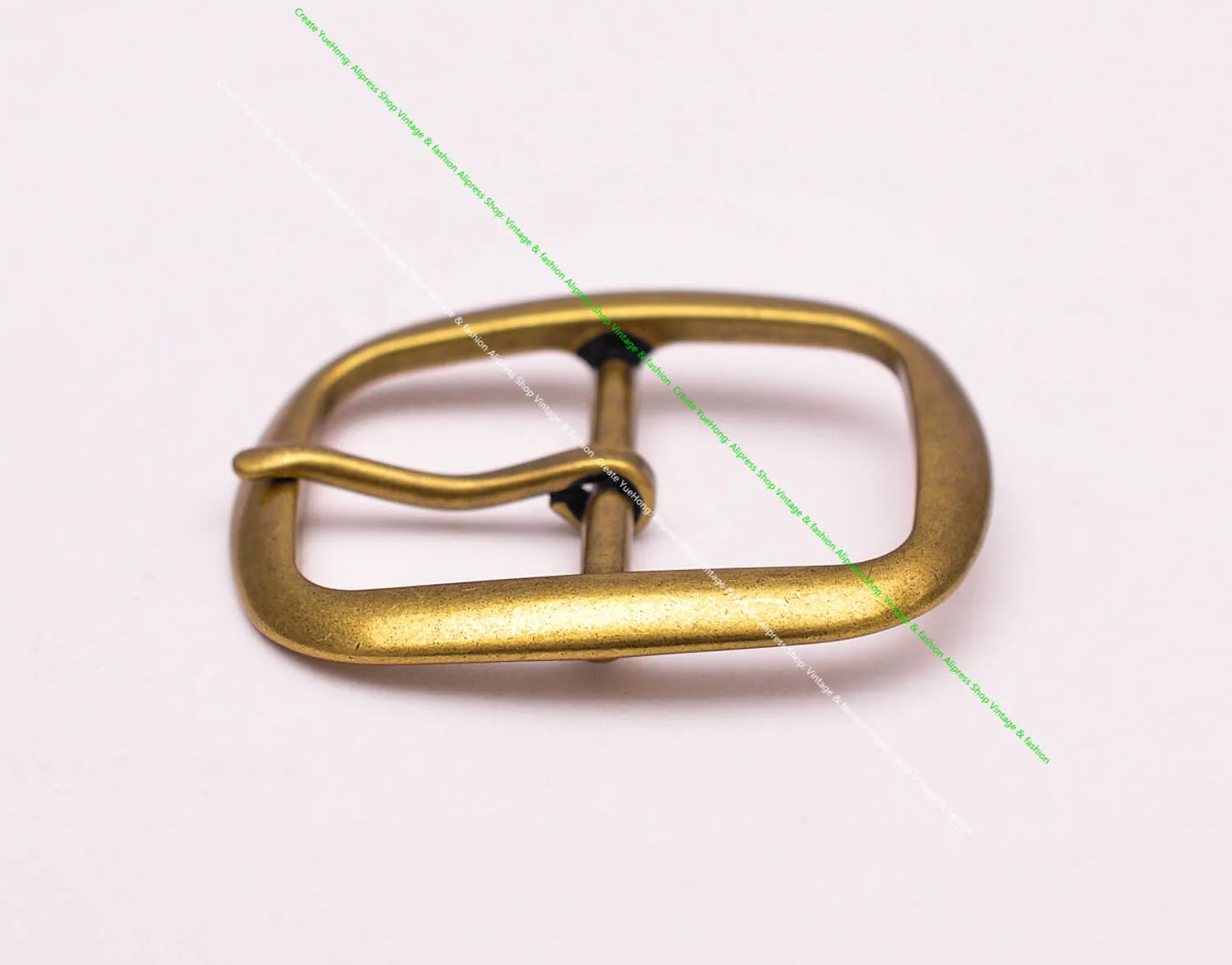 Quality Heavy Duty Retro Brass Plated DIY Leahtercraft Handmade Oval Center Bar Pin Belt Buckle Replacement Fit 35 MM