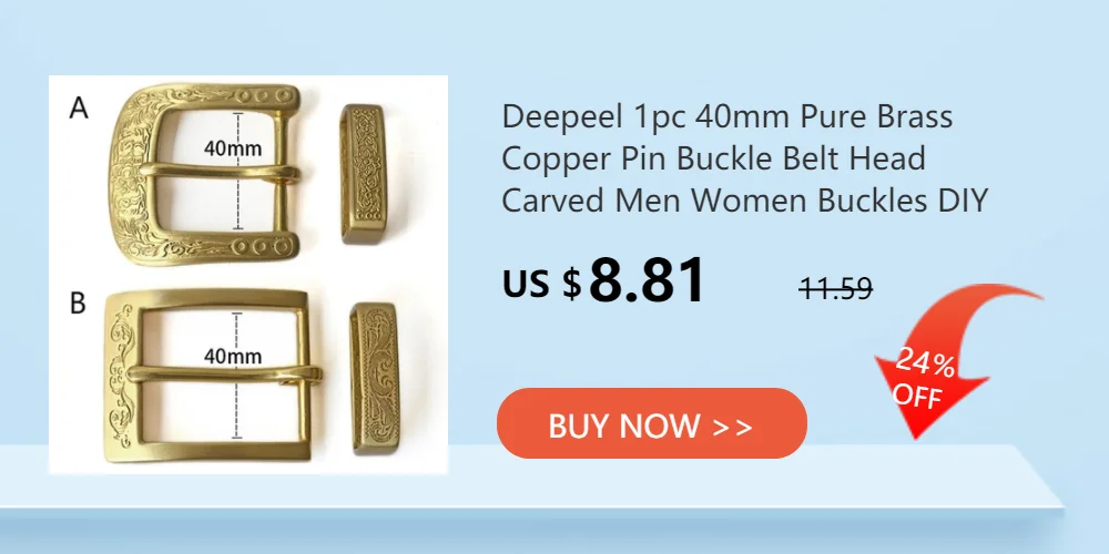 1Pc Deepeel 34/39mm Men's Alloy Belt Head Waistband Buckels DIY Handmade Replacement Pin Buckle Belts Leather Craft Accessories