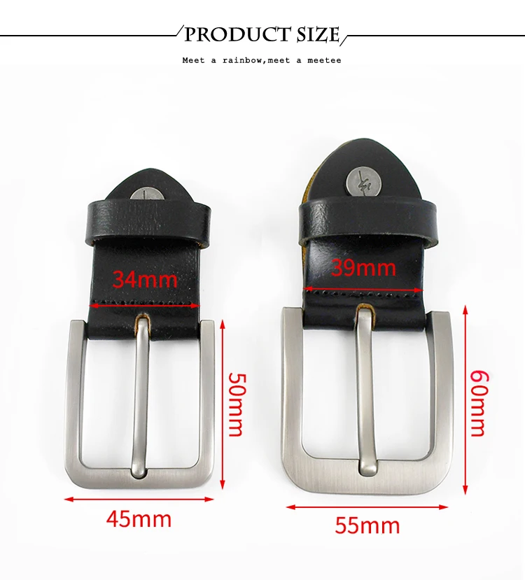 1Pc Deepeel 34/39mm Men's Alloy Belt Head Waistband Buckels DIY Handmade Replacement Pin Buckle Belts Leather Craft Accessories