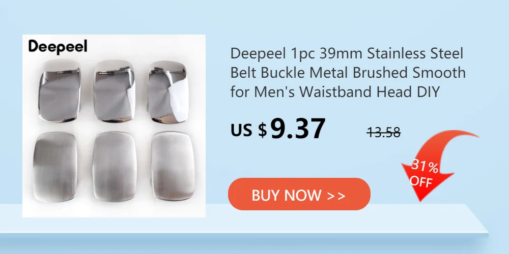1Pc Deepeel 34/39mm Men's Alloy Belt Head Waistband Buckels DIY Handmade Replacement Pin Buckle Belts Leather Craft Accessories