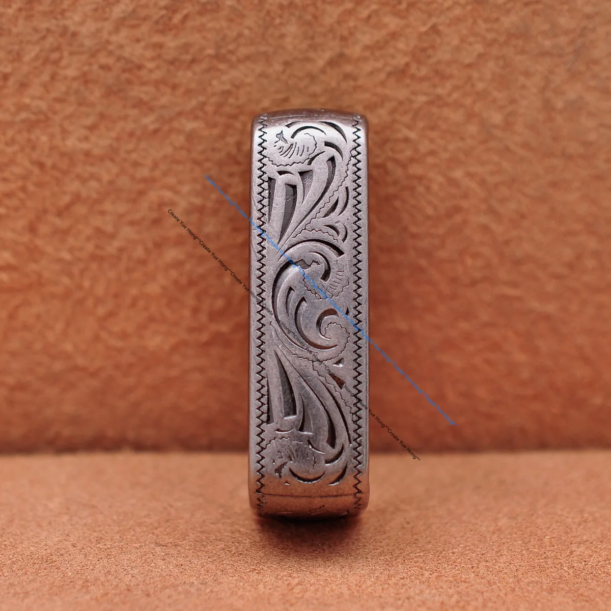 Inner 38MM Antique Silver Floral Engraved Western Cowboy Cowgirl Rodeo Belt Buckle 5-PC Set Unisex Fits 1 1/2" Strap