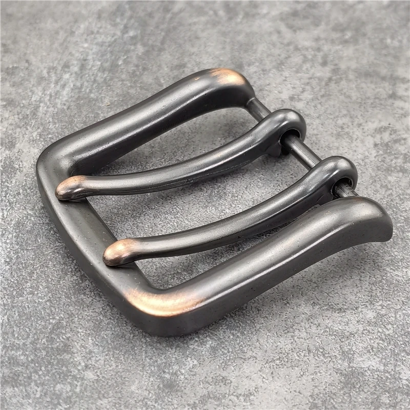 1PCS 40MM Double Pin Metal Belt Buckle Quality Leather Belt Craft Parts Cowboy Belt Buckle Western Belt Buckle For Men AK0049