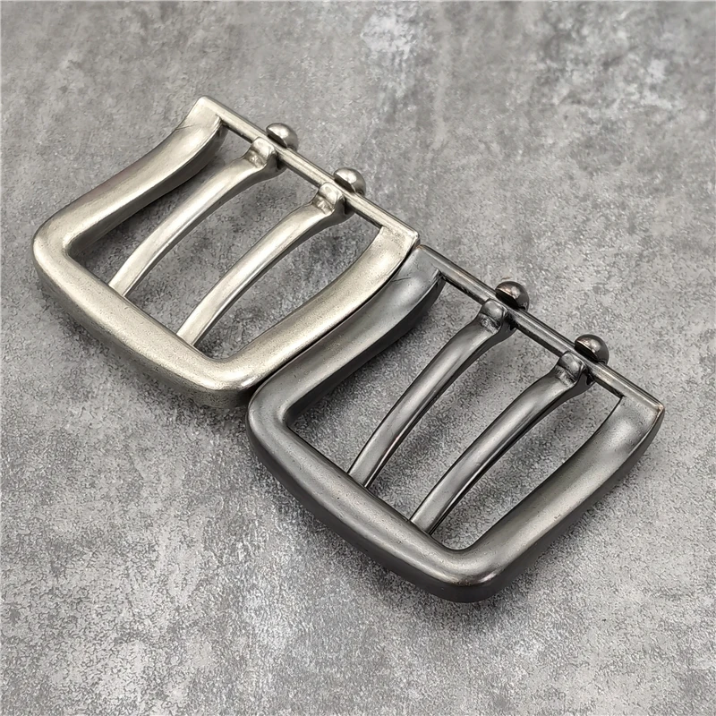 1PCS 40MM Double Pin Metal Belt Buckle Quality Leather Belt Craft Parts Cowboy Belt Buckle Western Belt Buckle For Men AK0049