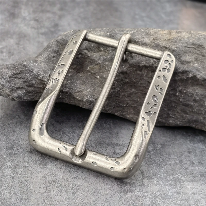1PCS 40MM Double Pin Metal Belt Buckle Quality Leather Belt Craft Parts Cowboy Belt Buckle Western Belt Buckle For Men AK0049