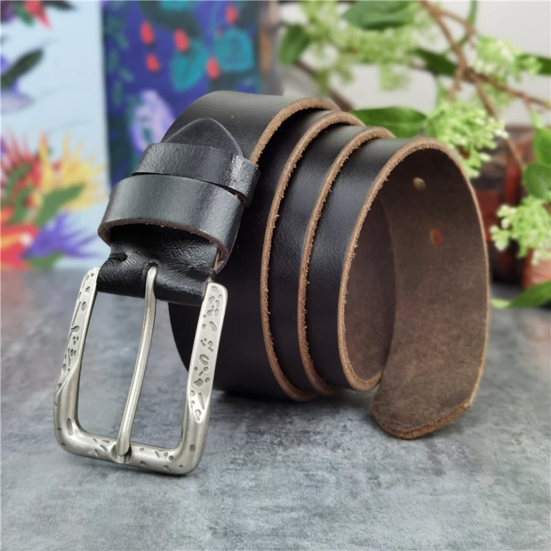 1PCS 40MM Double Pin Metal Belt Buckle Quality Leather Belt Craft Parts Cowboy Belt Buckle Western Belt Buckle For Men AK0049