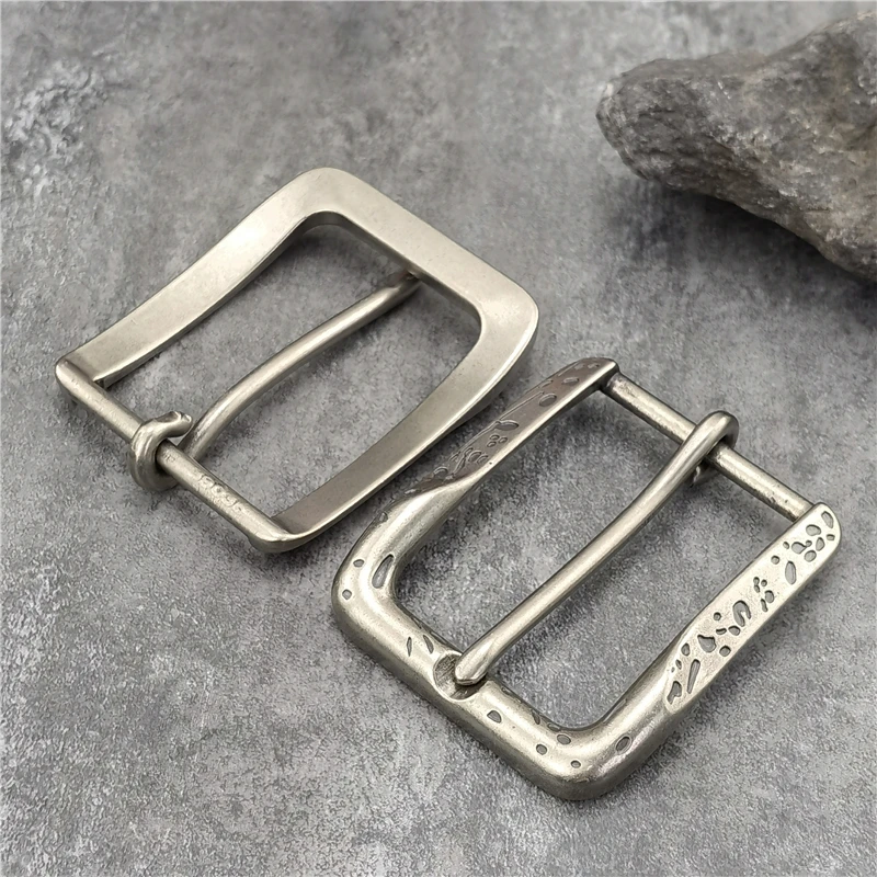 1PCS 40MM Double Pin Metal Belt Buckle Quality Leather Belt Craft Parts Cowboy Belt Buckle Western Belt Buckle For Men AK0049