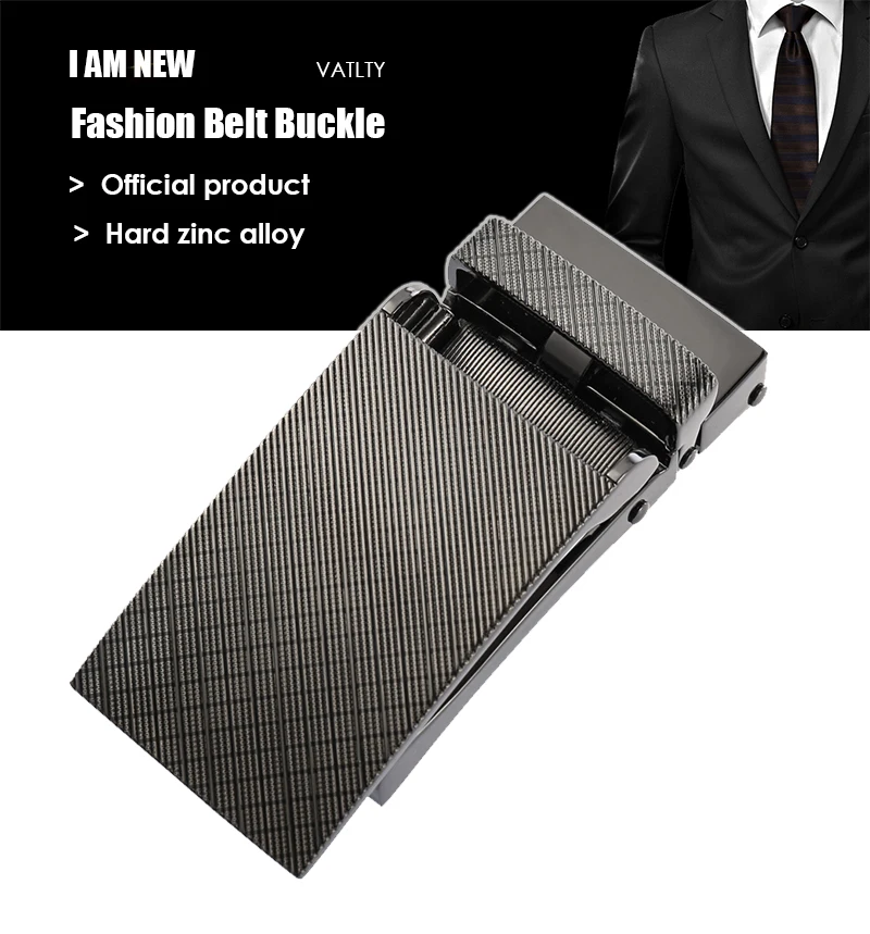 33mm Men's Belt Buckle Hard Alloy Silver Trouser Belt Buckle Non-perforated Belt Buckle Male Gifts