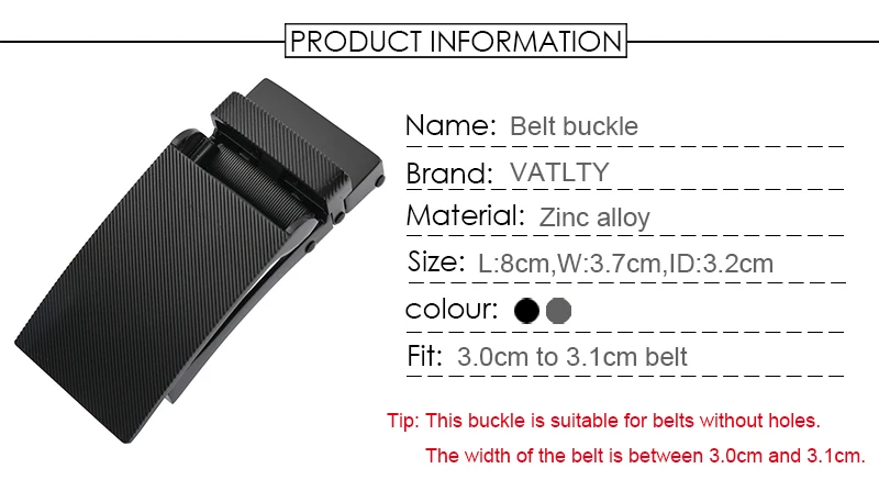 33mm Men's Belt Buckle Hard Alloy Silver Trouser Belt Buckle Non-perforated Belt Buckle Male Gifts