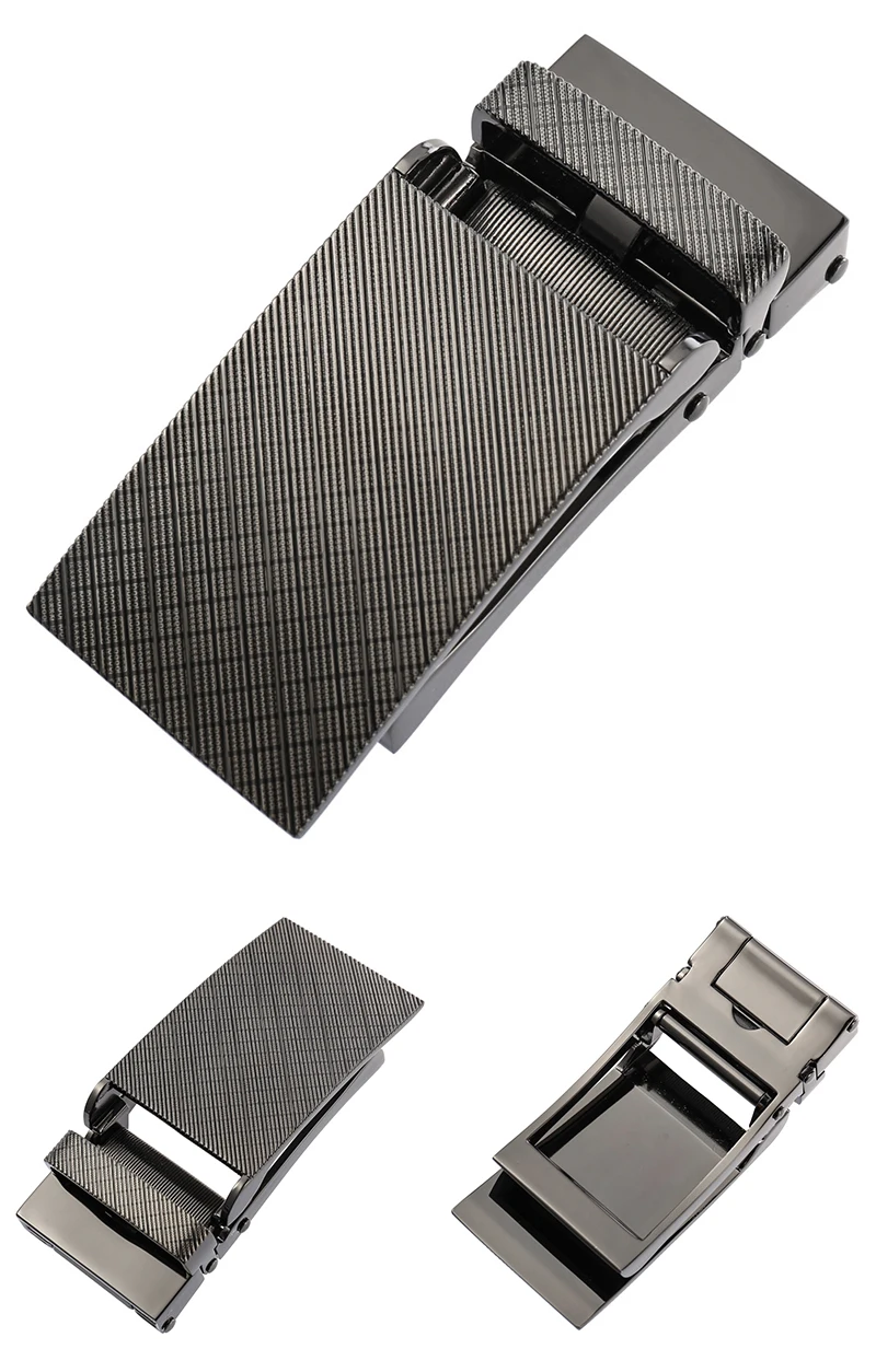 33mm Men's Belt Buckle Hard Alloy Silver Trouser Belt Buckle Non-perforated Belt Buckle Male Gifts