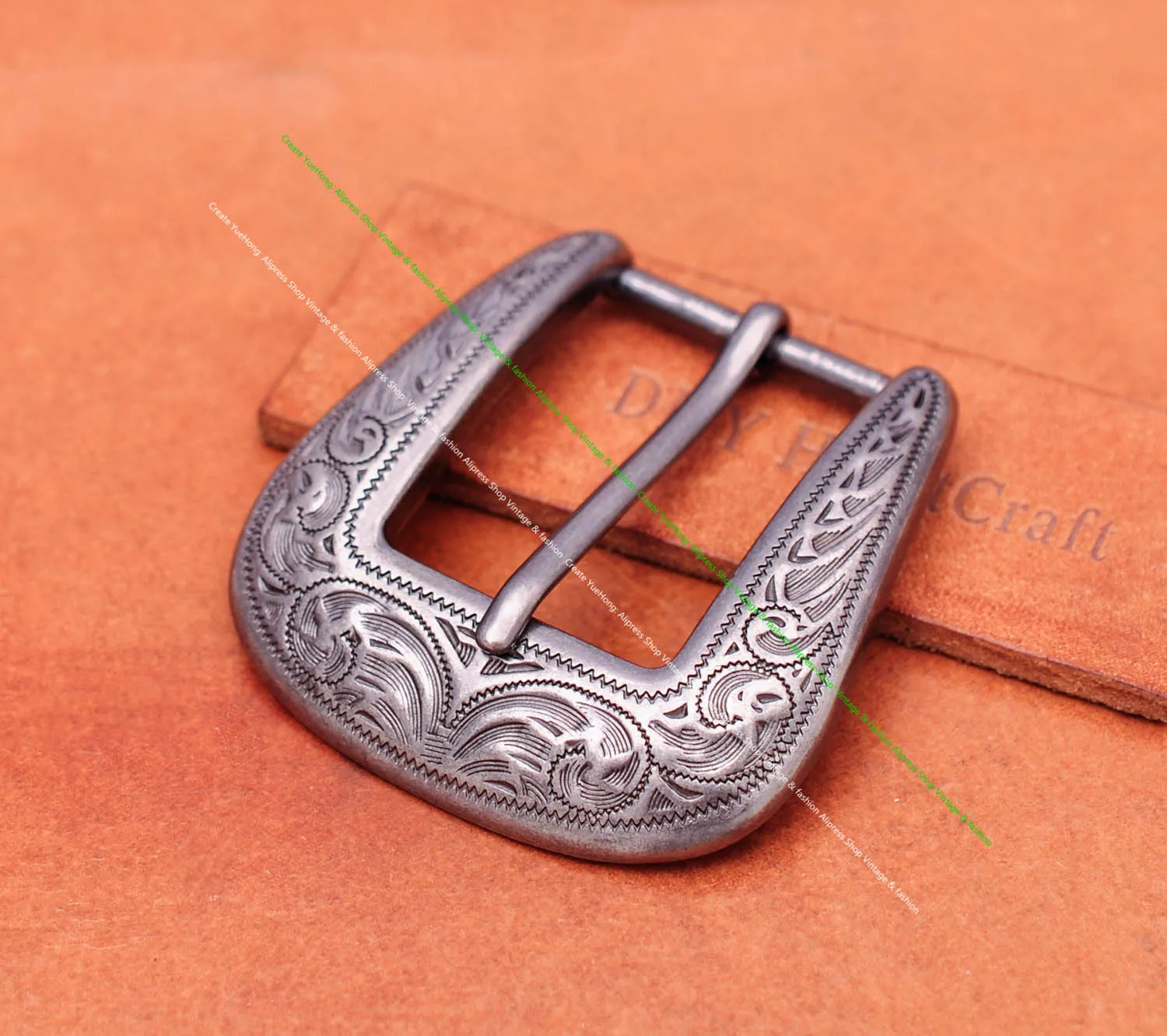 30mm Vintage Silver Western Cowboy Rodeo Floral Carved Jeans Apparel Leather Belt Leathercraft 3PCS Set Buckle Replacement