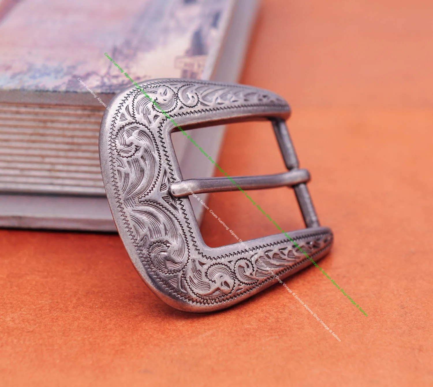 30mm Vintage Silver Western Cowboy Rodeo Floral Carved Jeans Apparel Leather Belt Leathercraft 3PCS Set Buckle Replacement