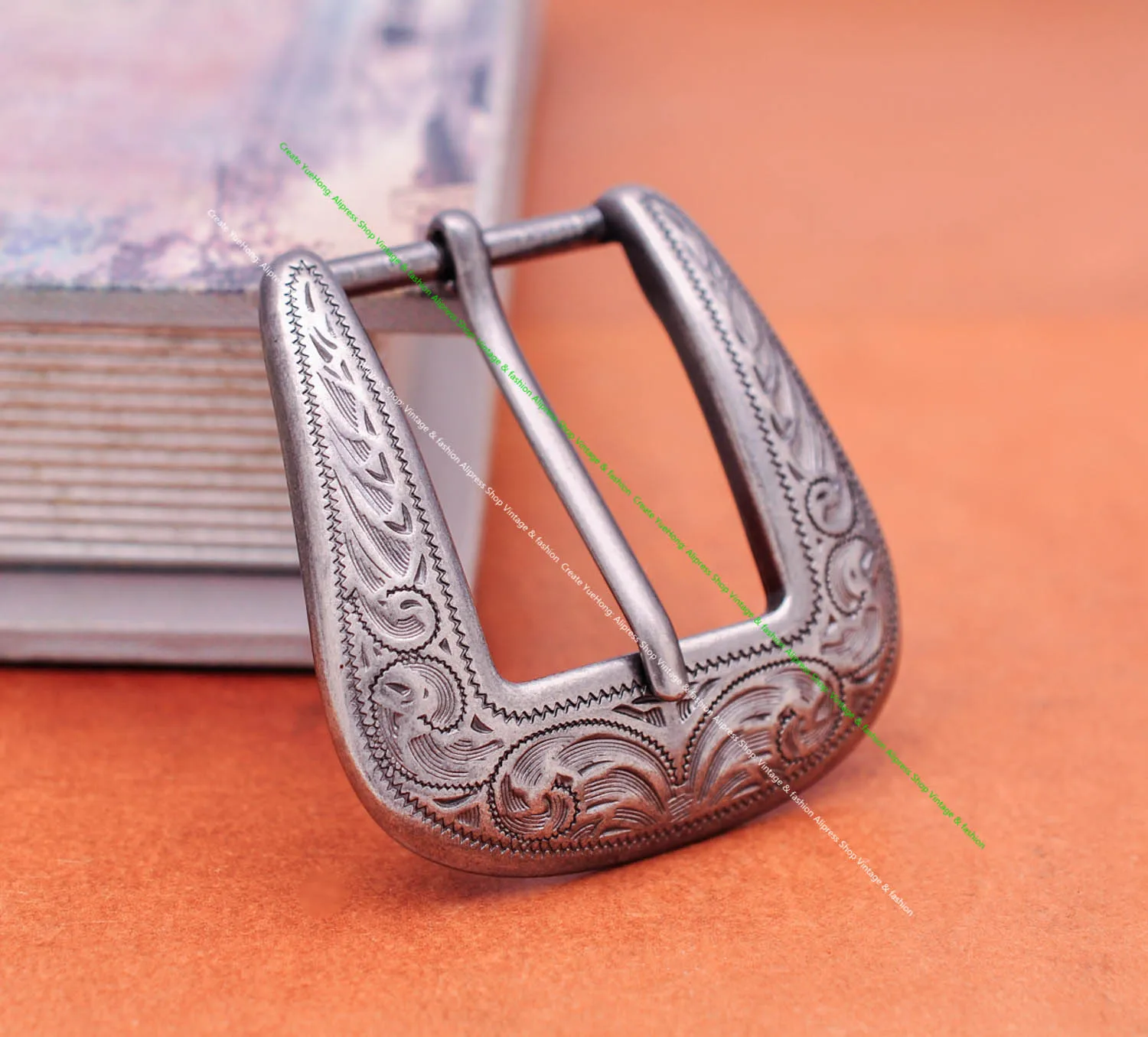 30mm Vintage Silver Western Cowboy Rodeo Floral Carved Jeans Apparel Leather Belt Leathercraft 3PCS Set Buckle Replacement