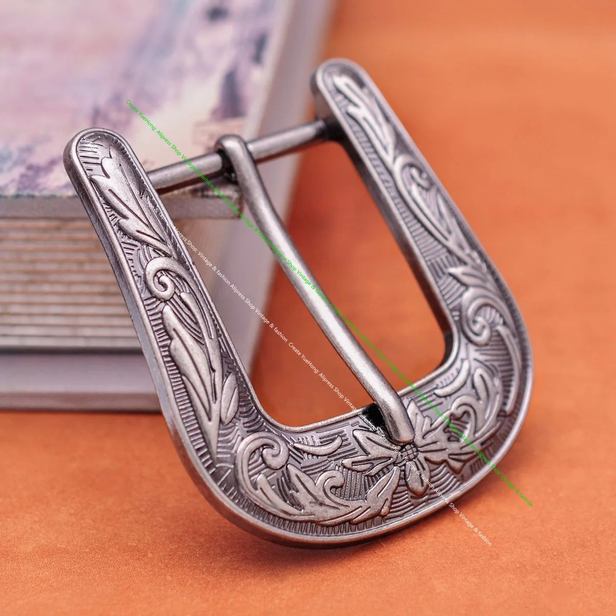 Huge Western Cowboy Cowgirl Rodeo 3PCS Set Silver Flower Embrossed DIY Leather Belt Buckle Replacement Fit 35mm Belt Strap
