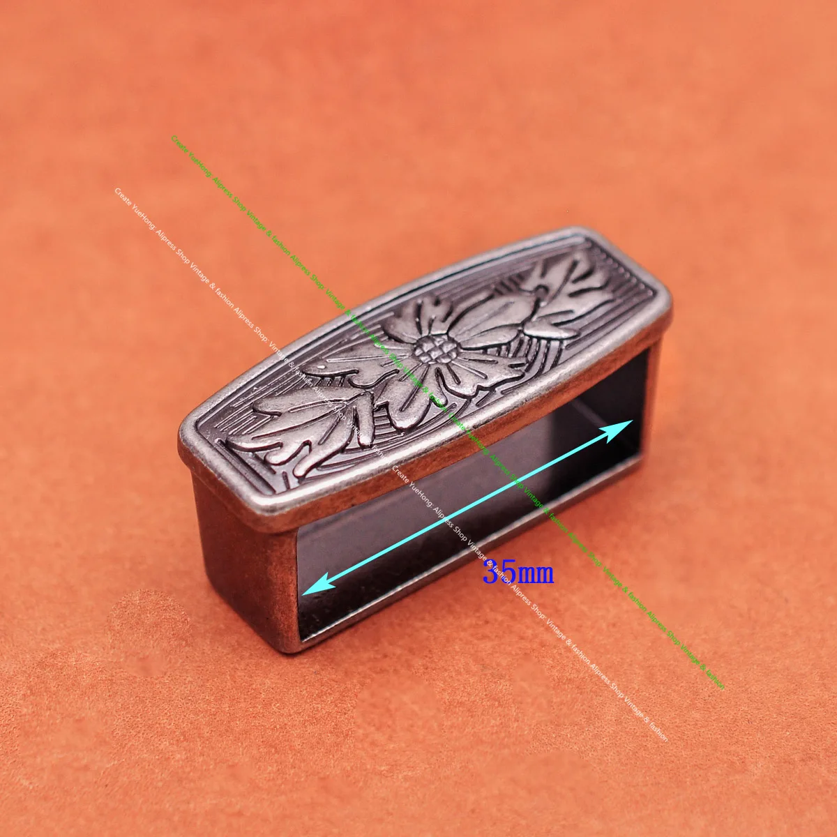 Huge Western Cowboy Cowgirl Rodeo 3PCS Set Silver Flower Embrossed DIY Leather Belt Buckle Replacement Fit 35mm Belt Strap
