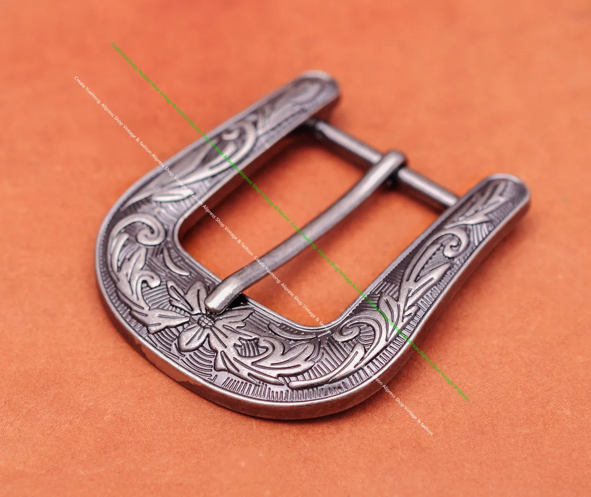 Huge Western Cowboy Cowgirl Rodeo 3PCS Set Silver Flower Embrossed DIY Leather Belt Buckle Replacement Fit 35mm Belt Strap