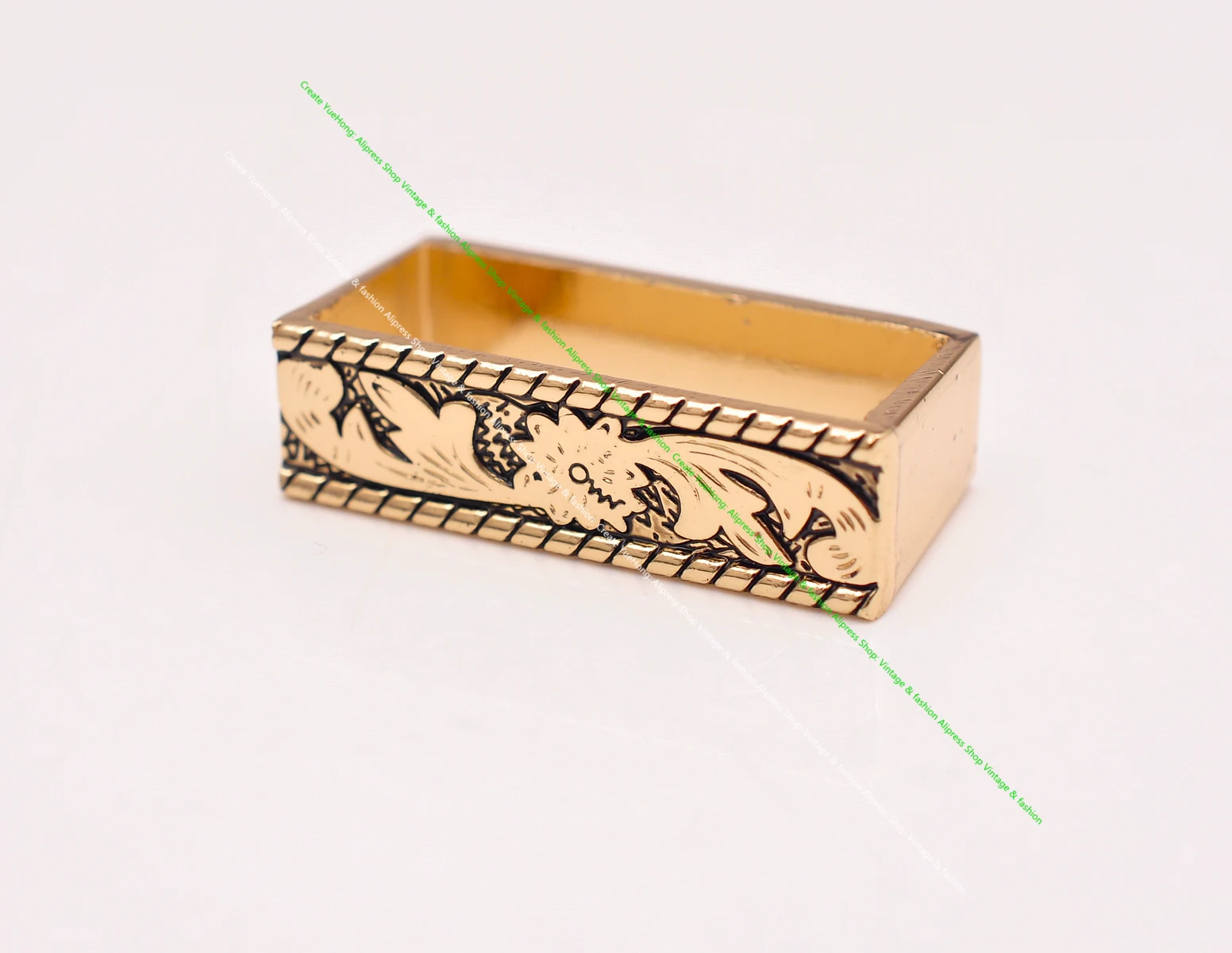 ROCK WESTERN COWBOY GOLD FLORAL ENGRAVED BELT BUCKLE SET FITS 30MM LEATHER STRAP