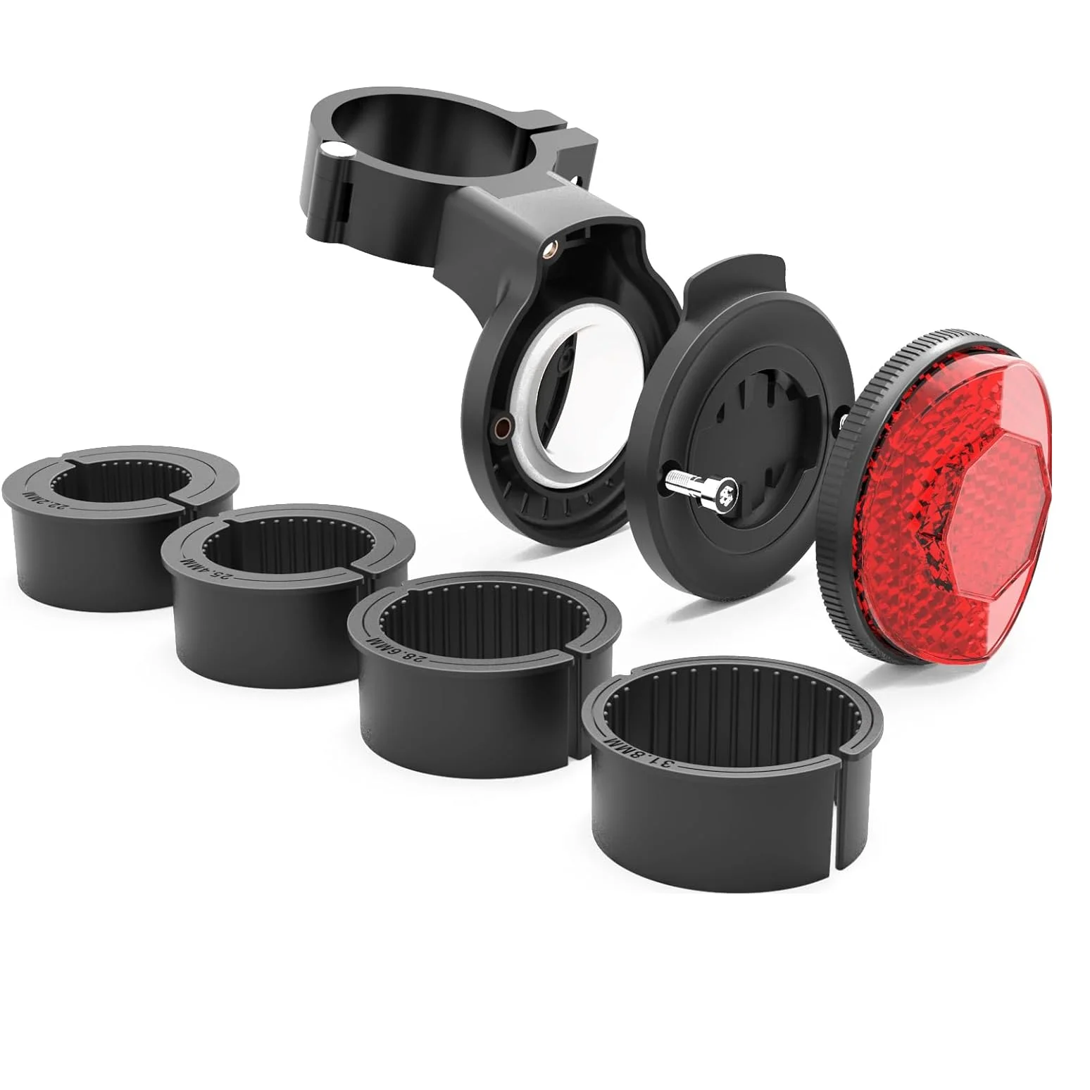 For Airtag Bike Mount Hidden Tail Light Anti-Theft Airtag GPS Tracker Bike Reflector Holder for Mountain Bikes Electric Bicycle