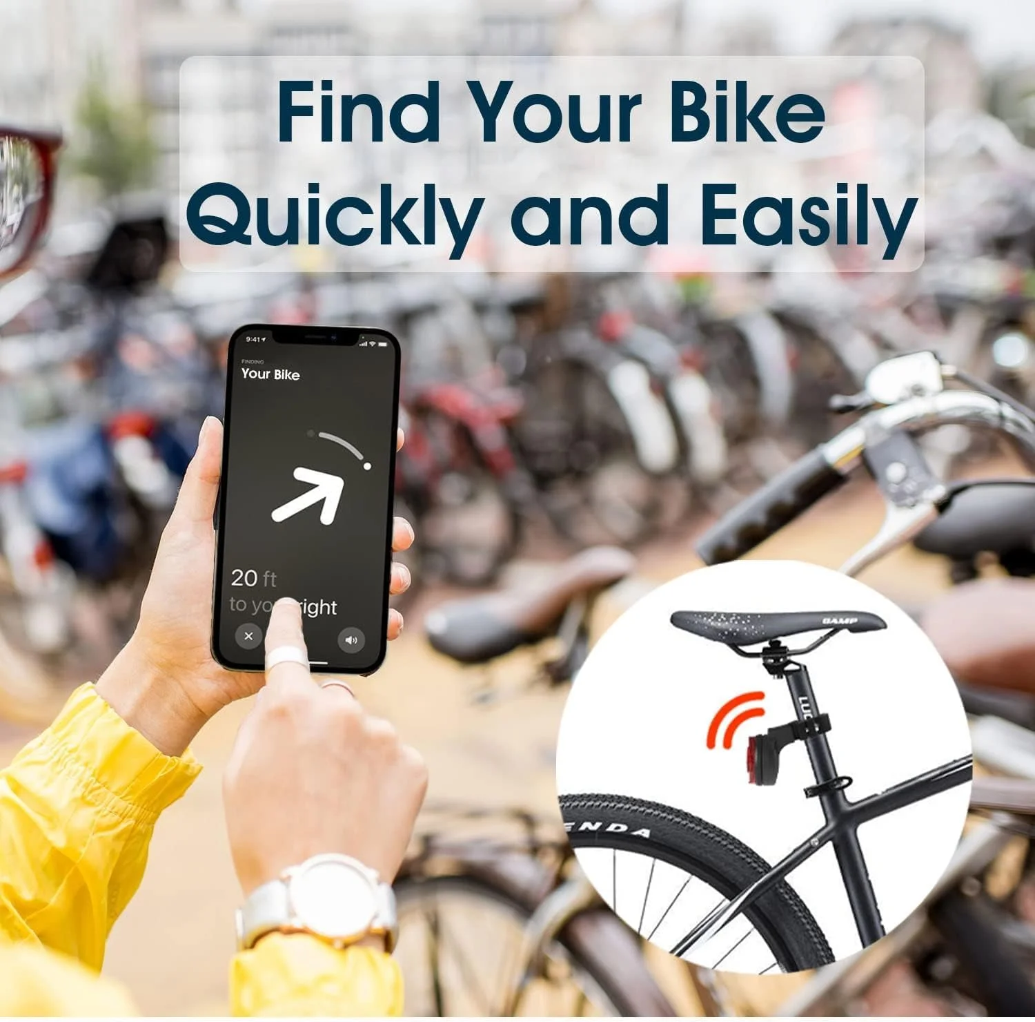 For Airtag Bike Mount Hidden Tail Light Anti-Theft Airtag GPS Tracker Bike Reflector Holder for Mountain Bikes Electric Bicycle
